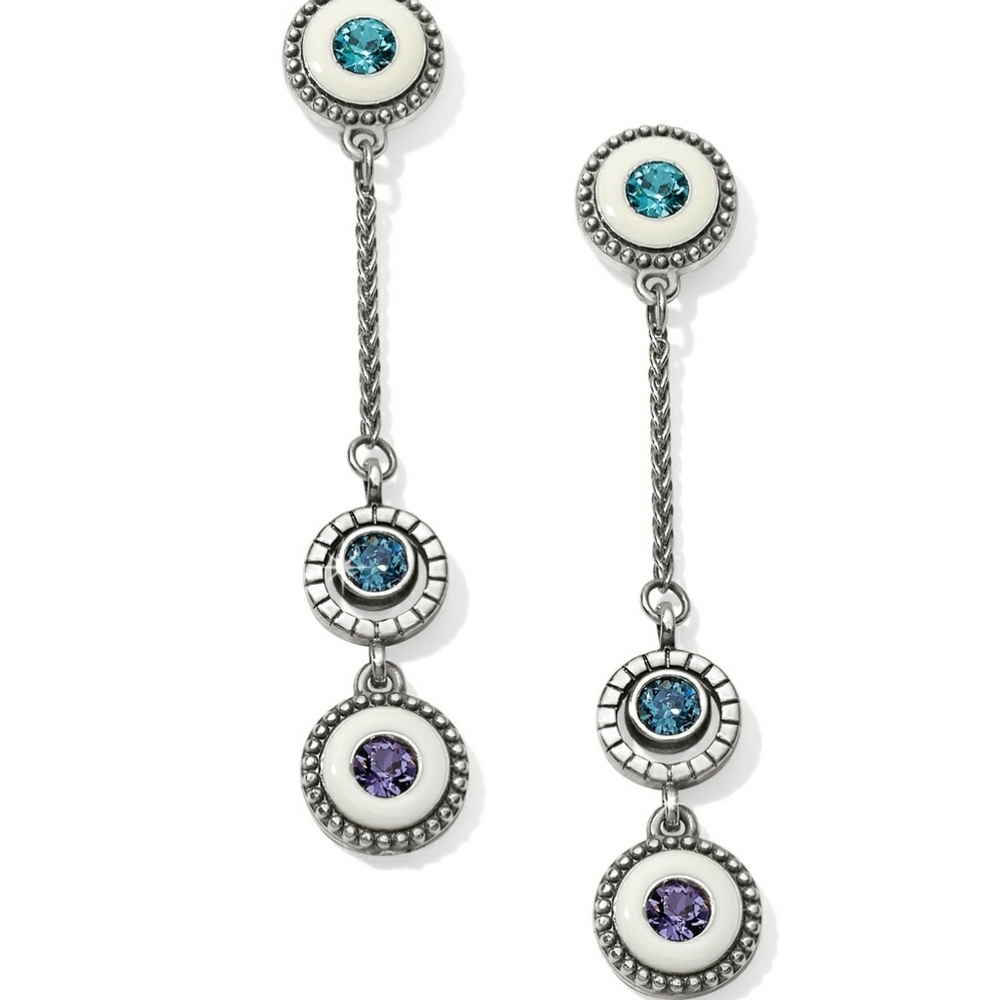 Halo Light Post Drop Earrings